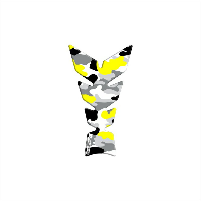 バイクパーツ 外装ワンデザイン タンクパッド ソフト カモフラ イエローCGAN108P 4549950280798214x123mm