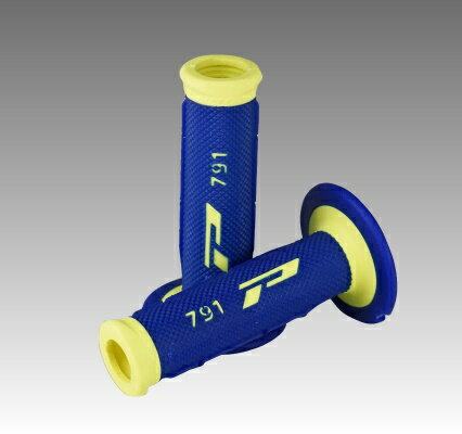 【5日前後で発送】 バイク用品 ハンドルPROGRIP プログリップ PG791デュオデンシティ蛍光グリップ F.YELXBLUPG791OP-FL/FB 45...