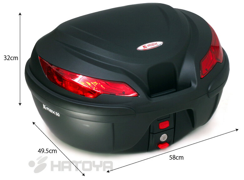 在庫あり 送料無料 K-MAX 50Lの大型サイズ バイク用 リアボックス トップケース K22 50L ベースプレート着脱可能