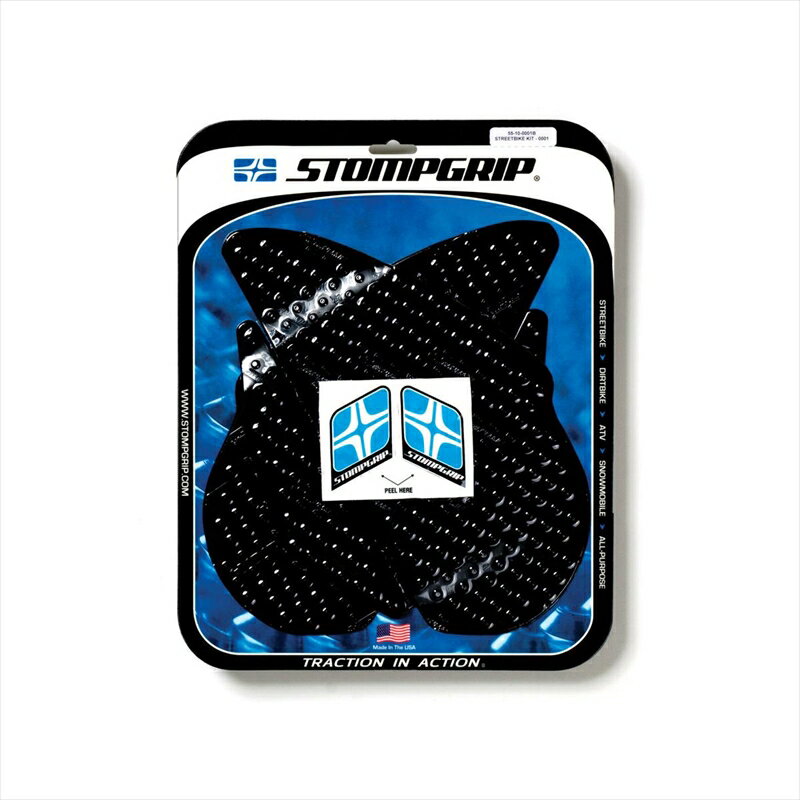 バイクパーツ 外装ストンプグリップ トラクションパッドタンクキット ブラック55-10-0001B 4548664029143VOLCANO YZF-R1 02-03