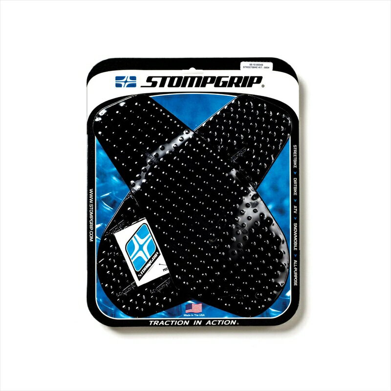 バイクパーツ 外装ストンプグリップ トラクションパッドタンクキット ブラック 55-10-0004B 4548664029204VOLCANO YZF-R6 03-05