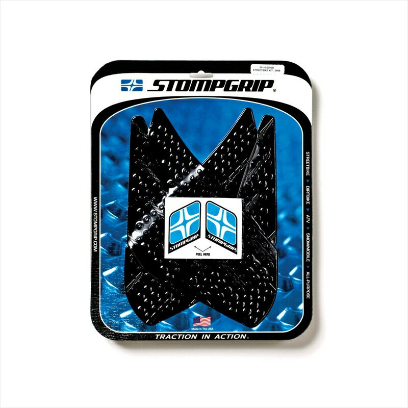 バイクパーツ 外装ストンプグリップ トラクションパッドタンクキット ブラック55-10-0006B 4548664029242VOLCANO YZF-R1 07-08