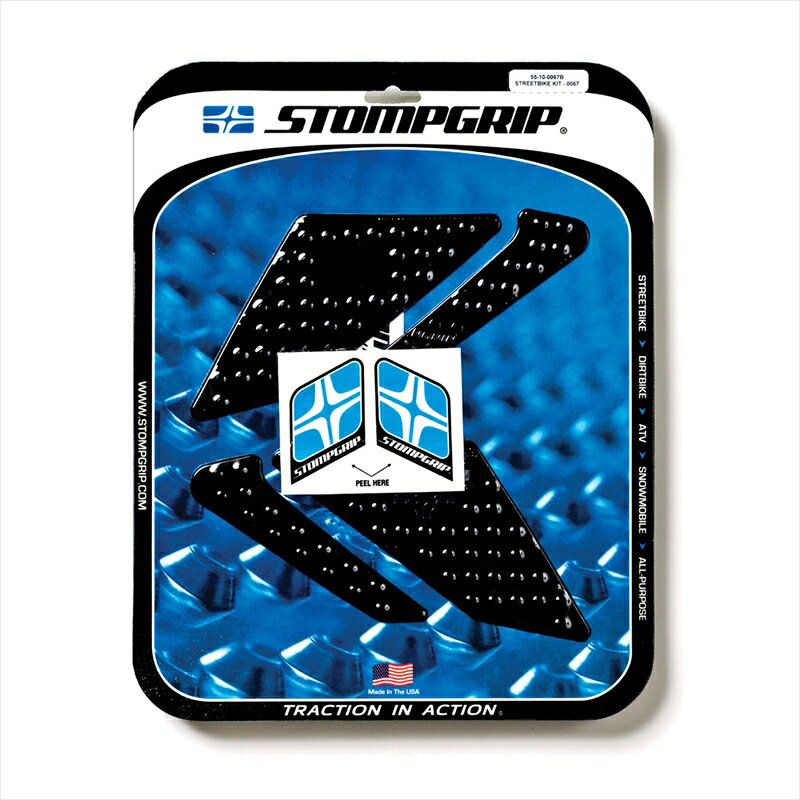 バイクパーツSTOMPGRIP(ストンプグリップ) トラクションパッドタンクキット ブラック 55-10-0067B4548664030002