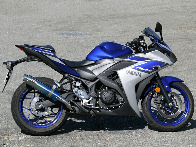 【RPM】【アールピーエム】 YAMAHA　YZF-R25 JBK-RG10J用　80D-RAPTOR BlueTitan【SLIP-ON】SUS/BLUETITAN【政府認証】【6050Z】 スリップオンマフラー