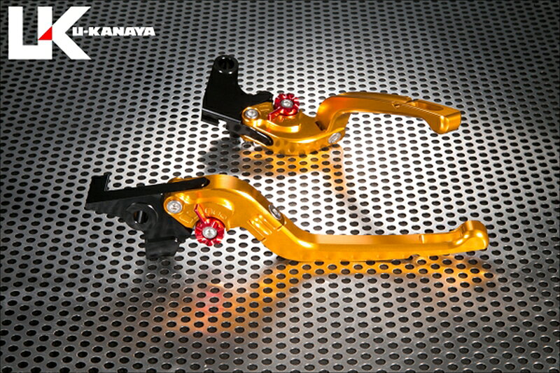 バイクパーツU-KANAYA(ユーカナヤ) レバーセット Rタイプ GD/OR KA074-107-07024549950580362