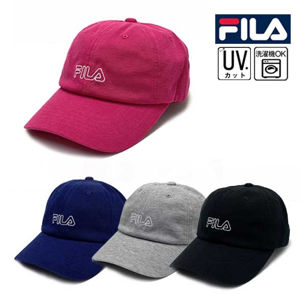 ≪SALE≫定価2,750円 FILA 洗濯機で洗える カノコキャップ[UVカット]UV加工 鹿の子 ベースボールキャップ 野球帽 紫外線対策 日よけ 6PCAPレディース 女性 オールシーズン 春夏秋 フィラ 105-313002 帽子 メール便 セール