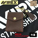 送料無料 AVIREX 三つ折り財布 AVX5633 LIMITED EDITION ウォレット 革 牛革 レザー クロムエクセルレザー 小銭入れ有 男女兼用 ユニセックス ブランド アヴィレックス アビレックス ミリタリー 人気 プレゼント 男性 メンズ 2023 2024 春夏秋冬