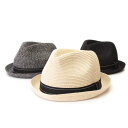 Packable Fedora Stingy Brim cotton Braid たためる帽子 ショートブリム 短いツバ ストローハット 収納 帽子 アウトドア 旅行