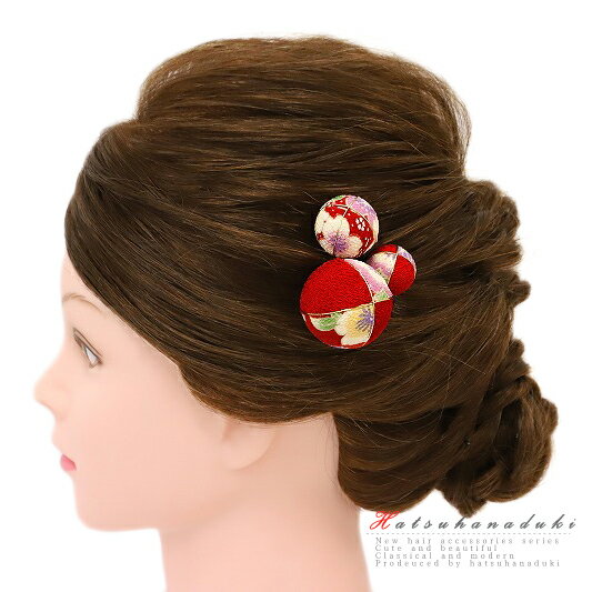 髪飾り成人式赤振袖和装袴3点セット...