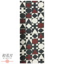 半幅帯 浴衣帯 ゆかた帯 正絹 桐生織 白地 市松 チェック 丸 三角 クロス 十字 リバーシブル ユニーク 個性的 お洒落 新品 細帯 日本製 カジュアル 小紋 紬 浴衣 お取 No.10-5621