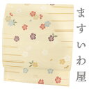 【 中古 】 袋帯 中古 リサイクル 正絹 唐織 桜 東京ますいわ屋 クリーム色 金糸 西陣織 仕立て上がり 着物 礼装用 セミフォーマル 結婚式 入学式 訪問着 春 お花見 上品 お洒落 粋 六通 No.i6-1951