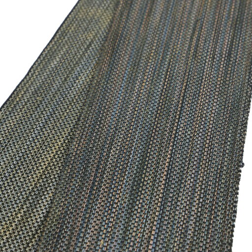 【 中古 】 角帯 男帯 正絹 メンズ 浴衣帯 博多織 青 新古品 リサイクル 仕立て上がり 浴衣 夏帯 おしゃれ No.i6-2046