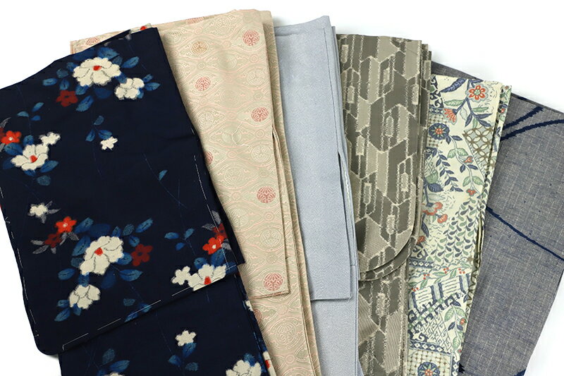 【 中古 】 リメイク材料 1点100円 リサイクル 厳選 着物 羽織 大島紬 小紋 縮緬 友禅染 銘仙 など ランダムで詰め合わせ 使える 和装 アンティーク お洒落 レトロ ハンドメイド クラフト No.remake0001