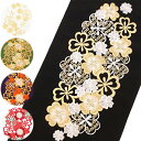 半衿 振袖 成人式 半襟 刺繍 黒地 白地 紫 抹茶 金 赤 桜 鹿の子絞り 金糸 シルエリー Silelly おしゃれ 半衿 お洒落着 振袖 袴 和装 着物 No.wk-haneri-0006(4)