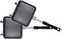グリルホットパン ホットサンド 調理器具 フライパン アウトドア ソロキャン キャンプ ホットサンド ロック付 フッ素加工 アウトドア 両面 直火 挟む ロック...