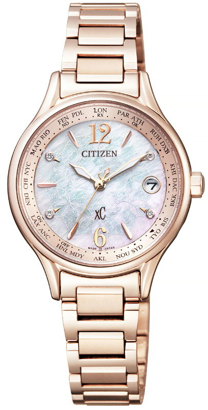 クーポン利用でさらに2000円off シチズン クロスシー エコドライブ ソーラー電波時計 [世界限定モデル] サクラピンク[R] ダイヤモンド ハッピーフライト レディース 腕時計 Ladys Watch CITIZEN XC EC1164-53X [あす楽対応]