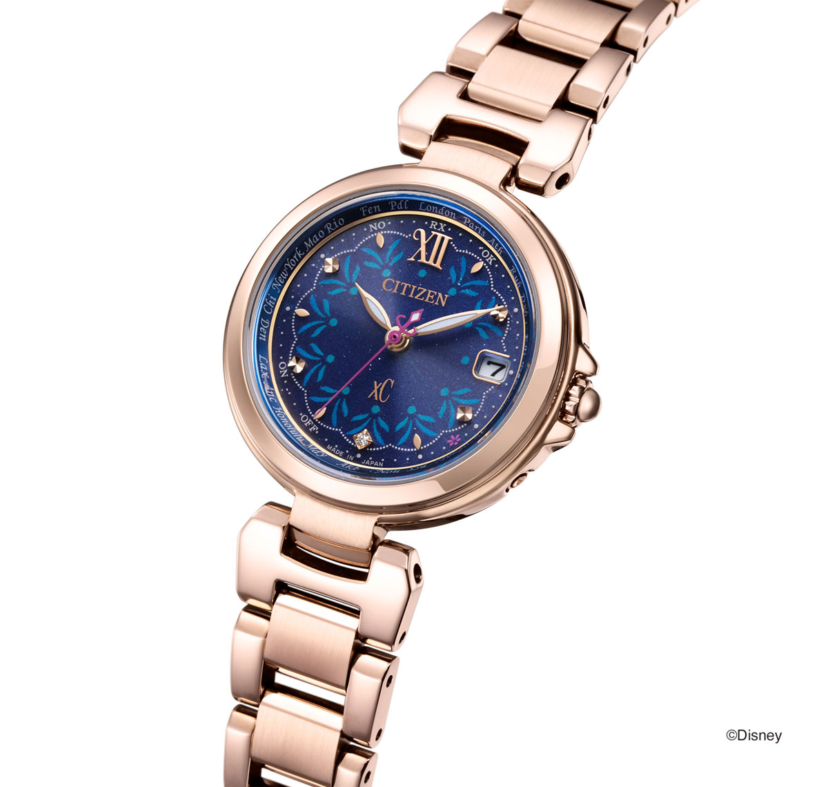 【期間中 2000円割引 クーポンあり 】シチズン クロスシー エコドライブ電波時計 ソーラー電波時計 Disneyコレクション『アナと雪の女王』限定モデル 限定品 「アナ」 CITIZEN xC レディース腕時計 ディズニー EC1037-77L 最短配送