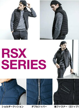 【即日発送】防寒ベスト イーブンリバー RSX5005 ハードクロスベスト 2ZIP【秋冬向け】 防寒服 防寒着 作業着 作業服