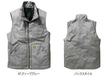 寅壱 防寒ベスト 1802-602 ミリタリー 中綿 薄手 防寒着 防寒服 作業着 作業服【4L-5L】