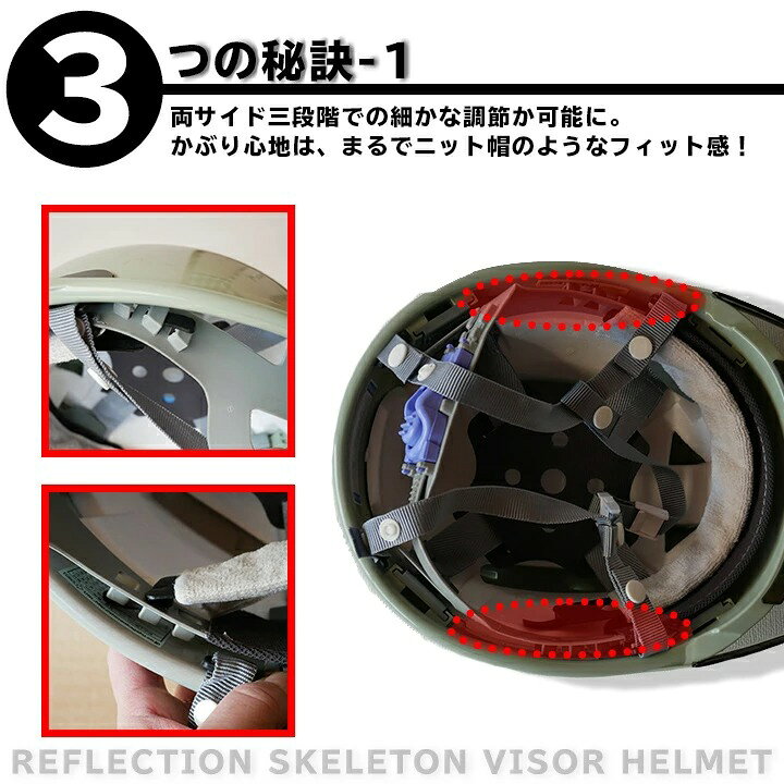 【即日発送】ヘルメット バイザー付き おしゃれ...の紹介画像2