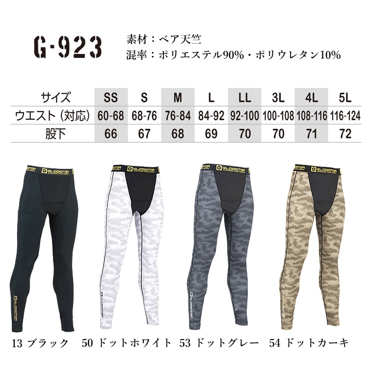 【ポイント5倍★マラソン限定】【即日発送】ロングタイツ 冷感 コーコス G-923 グラ...