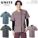 ファスナースクラブ (兼用)UNITE UN-0400 半袖 医療 白衣 看護師 医師 ドクター クリニック 病院 男女兼用 メンズ レディース 制電 ストレッ...