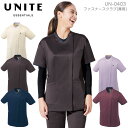 ファスナースクラブ 兼用 UNITE UN-0403 半袖 ドクター クリニック 病院 医療 白衣 看護師 医師 男女兼用 メンズ レディース 制電 ストレッチ...