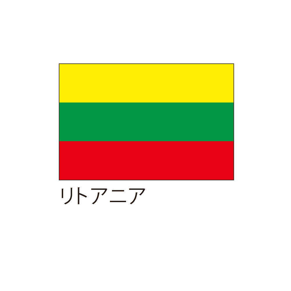 【送料込】 応援・装飾用旗 リトアニア 90×135cm ポンジ 送料込