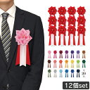 【送料込】12個セット リボン徽章 まとめ売り 中リボンバラ たれ付き 記章 胸章 選挙 国会議員 全24色 赤 白 ピンク 黄 ブルー グリーン ブラウン ブルー イエロー