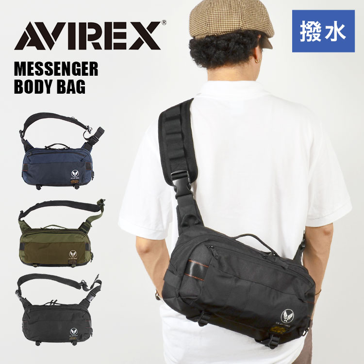 AVIREX ボディバッグ メンズ ボディバッグ アヴィレックス AVIREX メッセンジャーボディバッグ AX2202 REGLESS リグレス 斜め掛け 斜めがけ メンズ 男性 おしゃれ ミリタリー カジュアル ワンショルダーバッグ ユニセックス レディース 女性 バッグ 撥水 ブラック ネイビー カーキ ブランド ワンショル