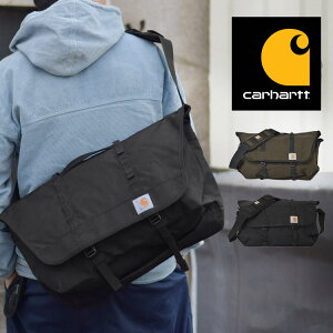 メッセンジャーバッグ carhartt カーハート メンズ ブランド レディース 防水 撥水 大容量 A4 ショルダーバッグ 肩掛け 斜め掛け バッグ 鞄 かばん おしゃれ かっこいい シンプル カーゴ 黒 ブラック ターマック ワーク アメカジ 通学 通勤 中学生 高校生 社会人 カジュアル