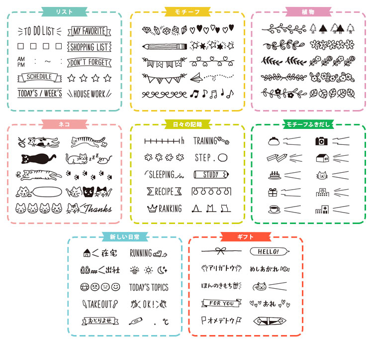 スタンプ みました 回転式 10柄 パターン 回転式スタンプ 手帳 先生 ビジネス 仕事 かわいい おしゃれ メッセージ 黒 ブラック 油性顔料系インキ インク インキパッド付 連絡帳 電話メモ 通勤 通学 中学生 高校生 大学生 大人 OL ハンコ イラスト入り 女の子 男の子