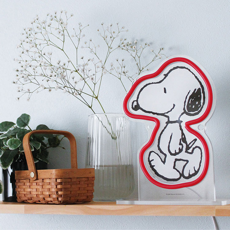 ネオンライト スヌーピー SNOOPY かわいい おしゃれ LED USB ネオンサイン ネオン...
