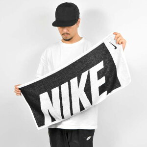 スポーツタオル NIKE ナイキ 単品 パイルタオル フェイスタオル 80×35cm ブランド 1枚入り 四角 ジャガード パイル地 綿100% コットン スポーツ かっこいい スポーツ ジム ヨガ ランニングバッグ ウォーキング 黒 ブラック おしゃれ 大人 部活 TW2518 箱付き