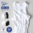 タンクトップ インナー メンズ 綿 3枚セット Robert P.Miller ロバートピーミラー 3P リブタンク インナータンクトップ コットン 綿100 ...