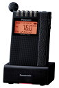 【中古】 パナソニック 通勤ラジオ FM/AM 2バンド ワイドFM対応 アンテナ機能付き充電台付属 ブラック RF-ND380RK-K