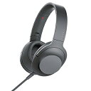 【中古】 ソニー ヘッドホン h.ear on 2 MDR-H600A : ハイレゾ対応 密閉型 リモコン・マイク付き 2017年モデル 360 Reality Audio認定モデル グレイッシュブラック MDR-H600A B