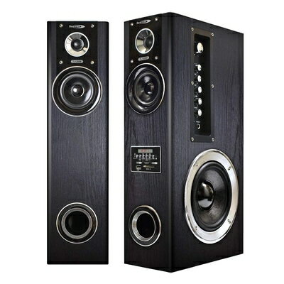 【中古】 クマザキエイム アンプ内蔵タワースピーカー VABEL（ヴァベル） TS-120BW 最大120W出力