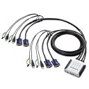【中古】 エレコム KVMスイッチ USB VGA スピーカー 4台 KVM-KU4
