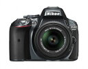 【中古】 Nikon デジタル一眼レフカメラ D5300 18-55mm VR II レンズキット グレー 2400万画素 3.2型液晶 D5300LK18-5...