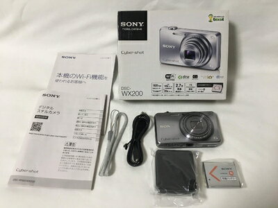 【中古】 SONY デジタルカメラ Cyber-shot WX200 1890万画素 光学10倍 シルバー DSC-WX200-S