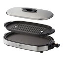 【中古】 パナソニック ホットプレート 2枚タイプ 平面+焼肉 シルバー NF-W200-S