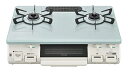【中古】 リンナイ「お知らせコンロ」 幅約60cm 片面焼グリル 左強火力 プロパン用 KG67MTL/LP パステルミント