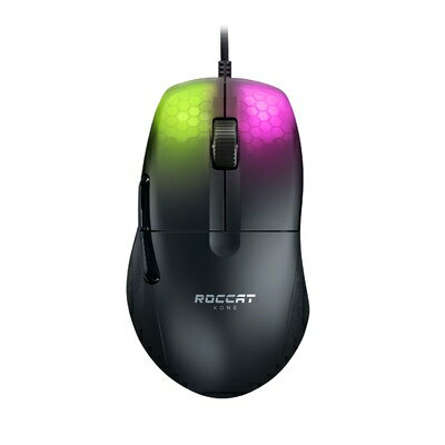 【中古】 ROCCAT ゲーミングマウス Kone Pro 有線 ブラック/黒 光学式/19K/オプティカルスイッチ/サイドボタン/軽量66g/PTFE/Reflex/RGB ドイツデザイン 【日本品】