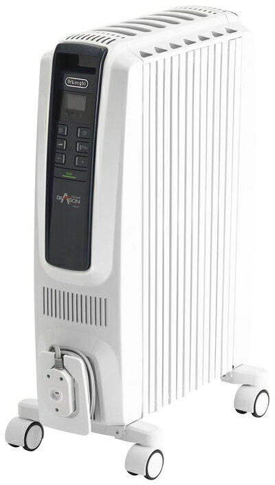 【中古】 Delonghi 【ドラゴンデジタルスマート】 オイルヒーター X字型フィン7枚 「3～8畳」 エコ運転モード搭載 TDDS0712BL