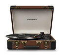 【中古】 Crosley エグゼクティブUSB ポータブルターンテーブル ブラウン/ブラック 持ち運び楽々 CR6019A-BR