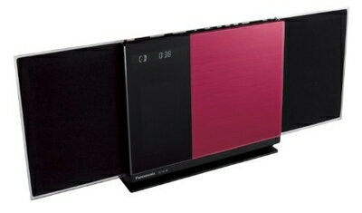 【中古】 Panasonic コンパクトステレオシステム Bluetooth対応 レッド SC-HC38-R