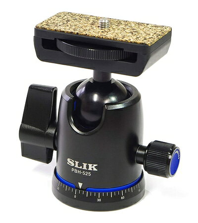【中古】 SLIK 自由雲台 PBH-525 最大搭載重量6kg 水平パン独立回転機構 ダブルネジアダプター付属 206683