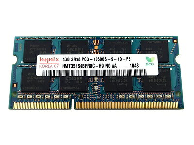【中古】 Hynix 4GB ノートパソコン用DDR3メモリー 1333MHz SODIMM( HMT351S6BFR8C-H9 ]
