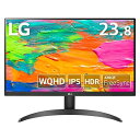 【中古】 【 限定】LG フレームレス モニター ディスプレイ 24QP500-B 23.8インチ/WQHD(2560×1440) / IPS非光沢/HDR / 75Hz / FreeSync対応/HDMI×2、DisplayPort / 3年安心・無輝点